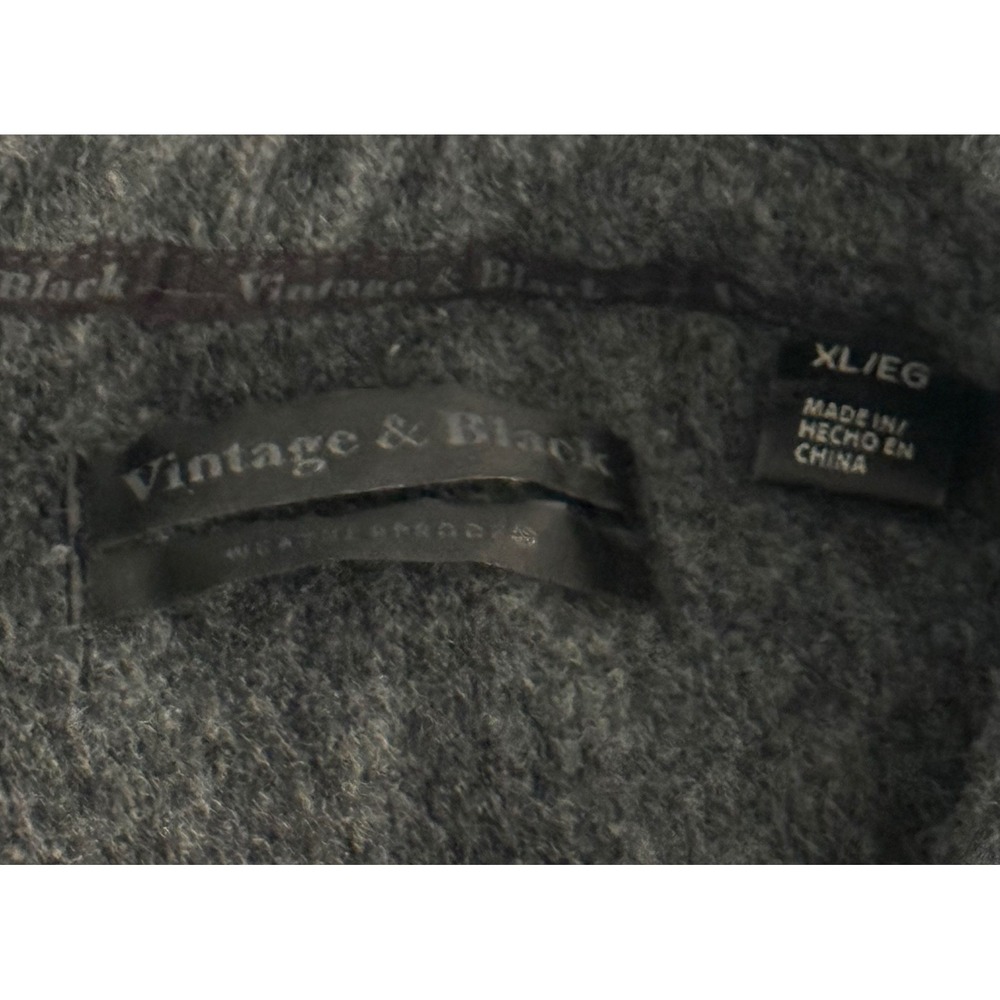 Vintage & Black Brand Weatherproof Men's XL Gray Fleece Shirt Jacket - Picture 2 of 8